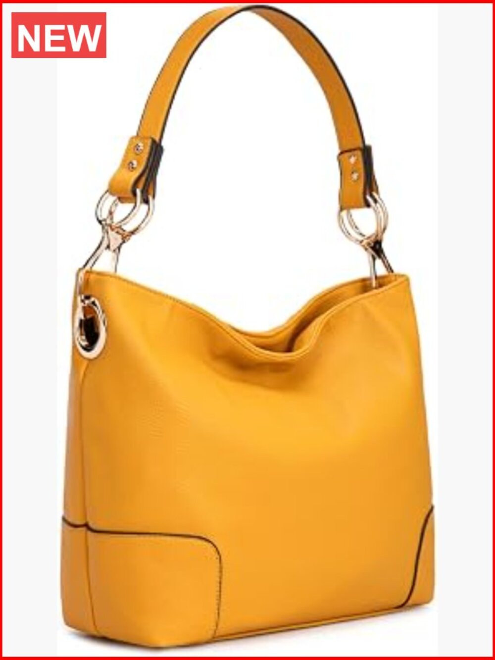 Faux Leather Hobo Shoulder Bag Top Handle Satchel Purse Bucket Handbag